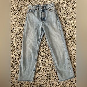 Zara Light Wash Crop Jeans